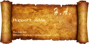 Huppert Ádám névjegykártya