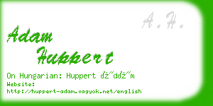 adam huppert business card